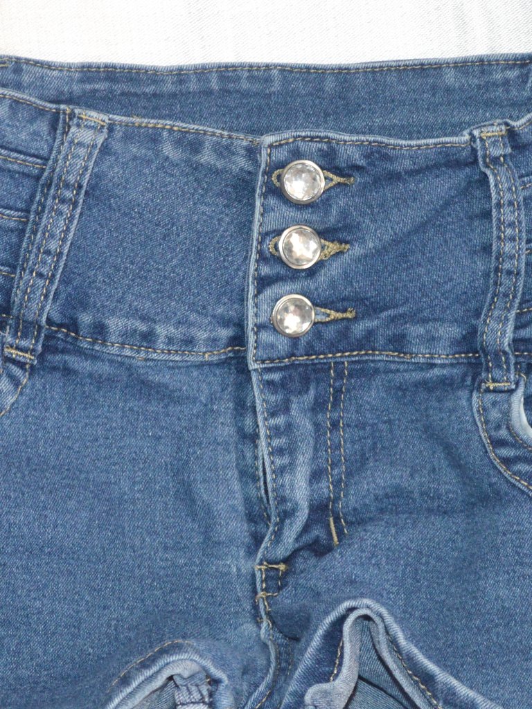 High-Waisted Blue Denim Shorts Size 11 — image 7 of 8